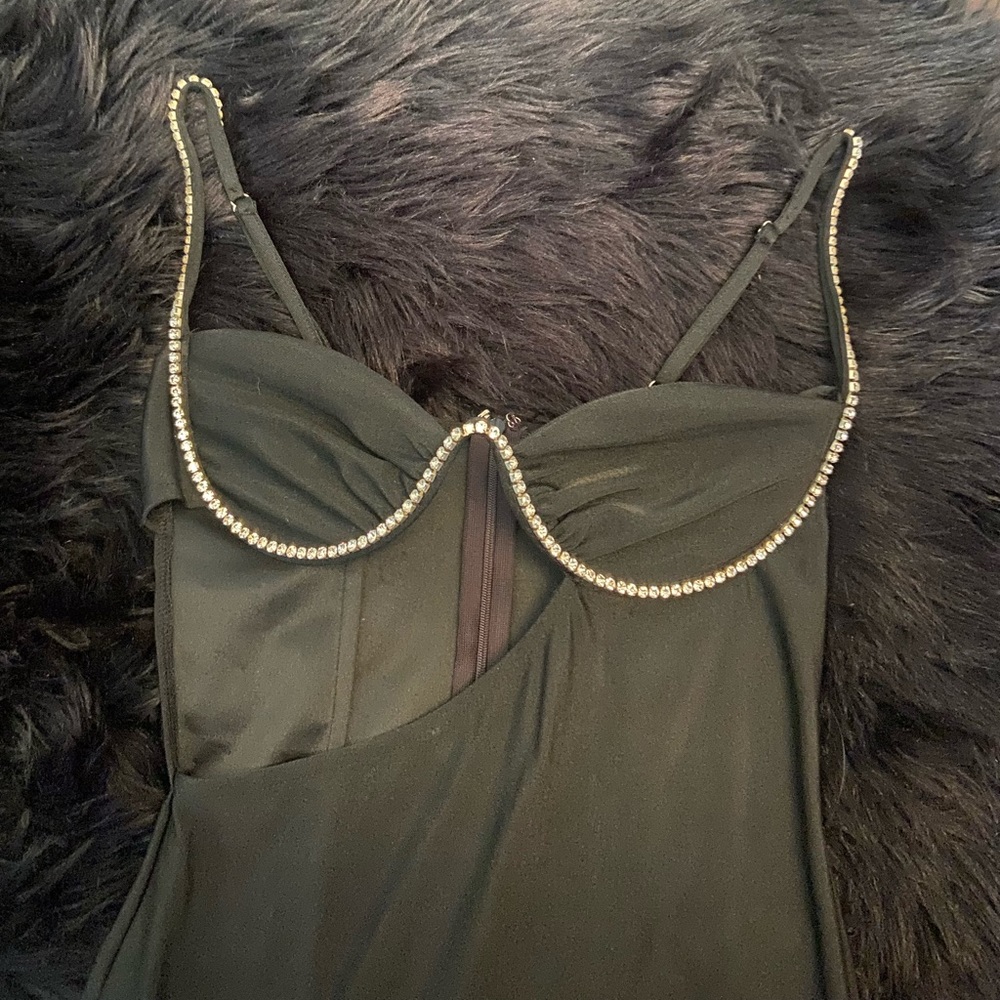 Black jumpsuit with diamonds